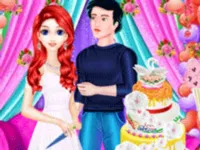Mermaid Girl Wedding Cooking Cake Game image